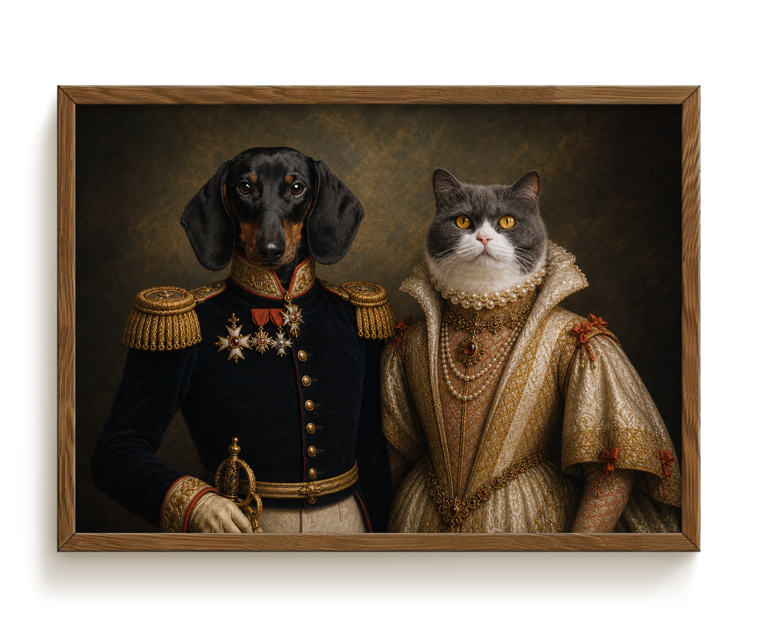 pdp-map:39a23320d4615354:royal_portrait__the_duke_duchess_custom_pet_portrait__bella-coco__without-border_hide-name__Walnut_Horizontal.png