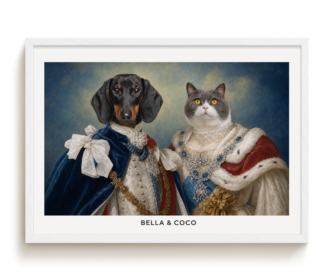 pdp-map:d3c2917b690aa227:royal_portrait__their_majesties_custom_pet_portraits__bella-coco__with-border_show-name__White_Horizontal.png